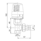 Термокомплект Icma 3/4" с антипротечкой угловой (№KIT_1100+774-940+805-940)