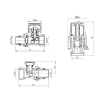 Термостатический набор Thermo Alliance Standart прямой 1/2" (TAS353W15)