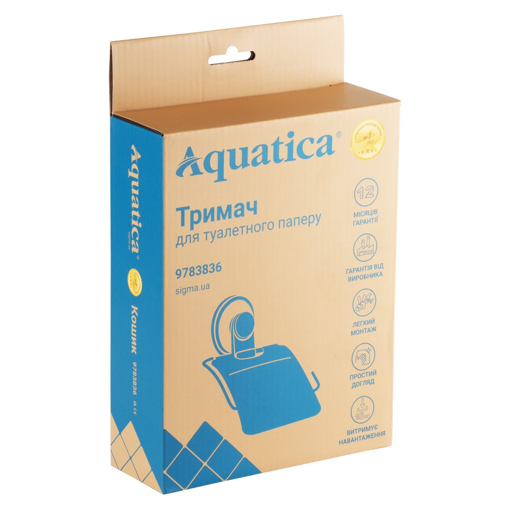 Тримач для туалетного паперу Aquatica s38 на вакуумній присосці 129×102×168 мм