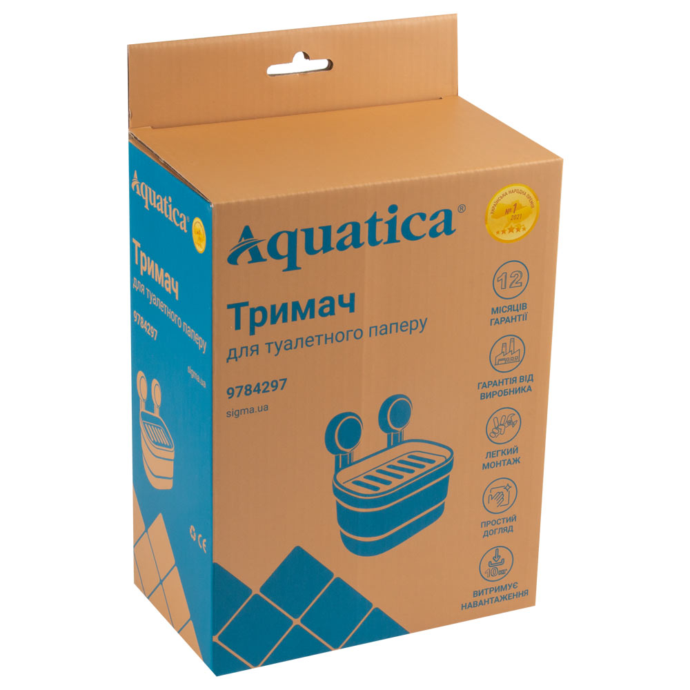 Тримач для туалетного паперу Aquatica s42 на вакуумних присосках 219×193×151 мм