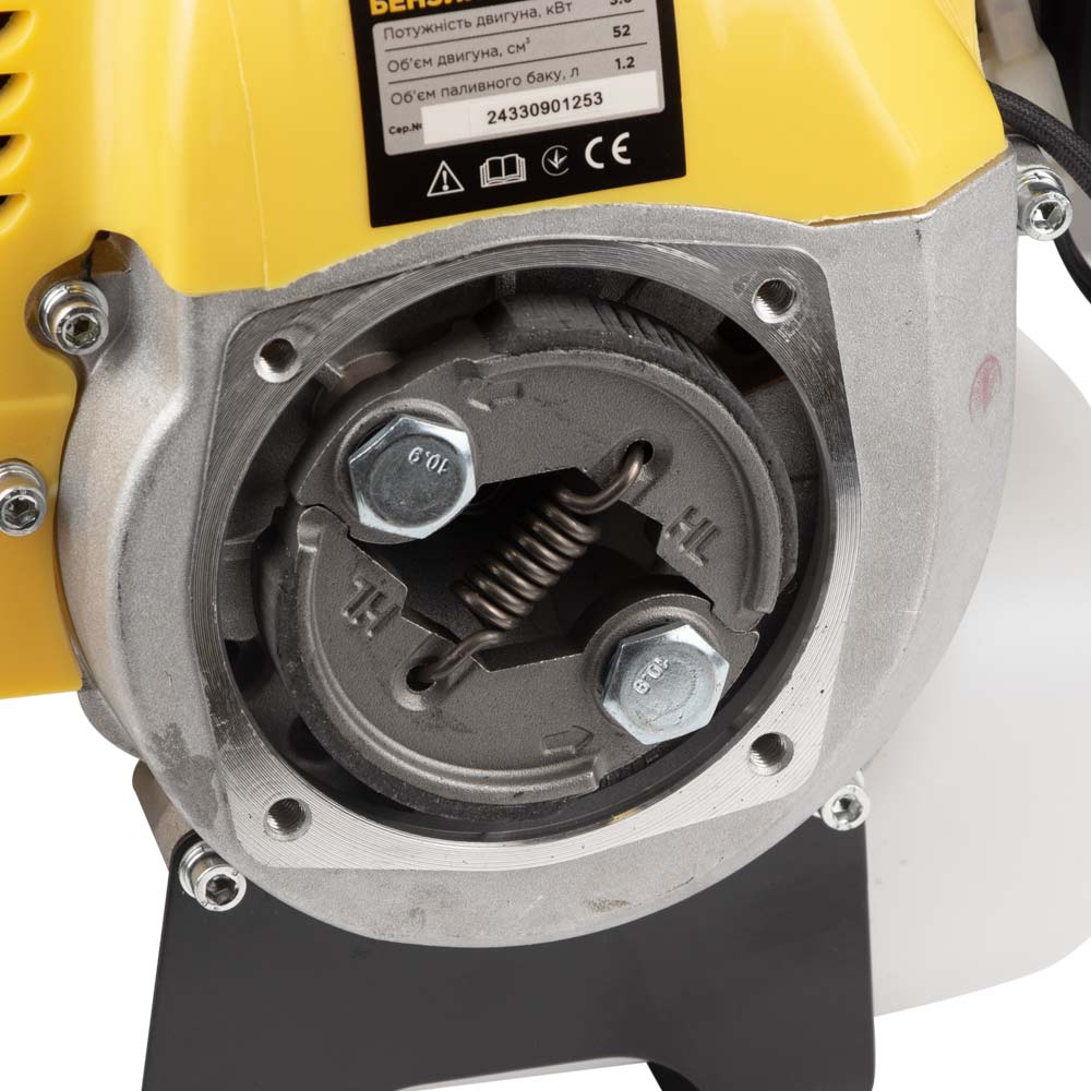 Тример Sigma бензиновий 3.6 кВт 52 см³ жорсткий посилений вал 28 мм U-ручка (котушка, 2 ножі, ремінь) (з 2х частин)