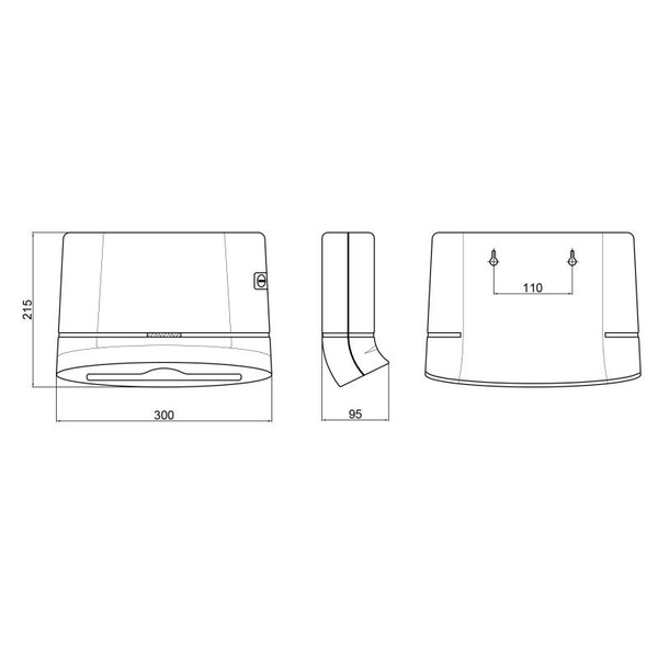 Тримач для паперових рушників Qtap Pohodli 300 мм Black (Pobut) (QTDR600BP)