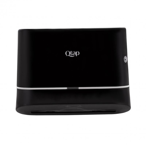 Тримач для паперових рушників Qtap Pohodli 300 мм Black (Pobut) (QTDR600BP)