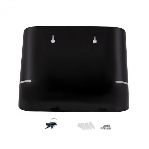 Тримач для паперових рушників Qtap Pohodli 300 мм Black (Pobut) (QTDR600BP)