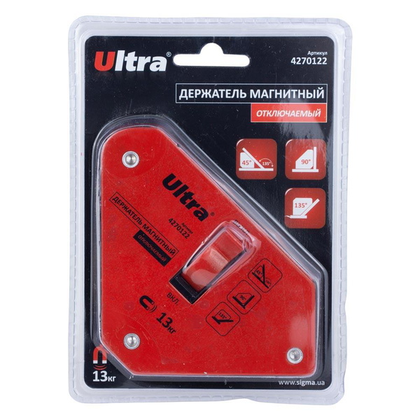 Держатель магнитный Ultra отключаемый 13 кг 95 х 80 х 98 мм (45,90,135°)