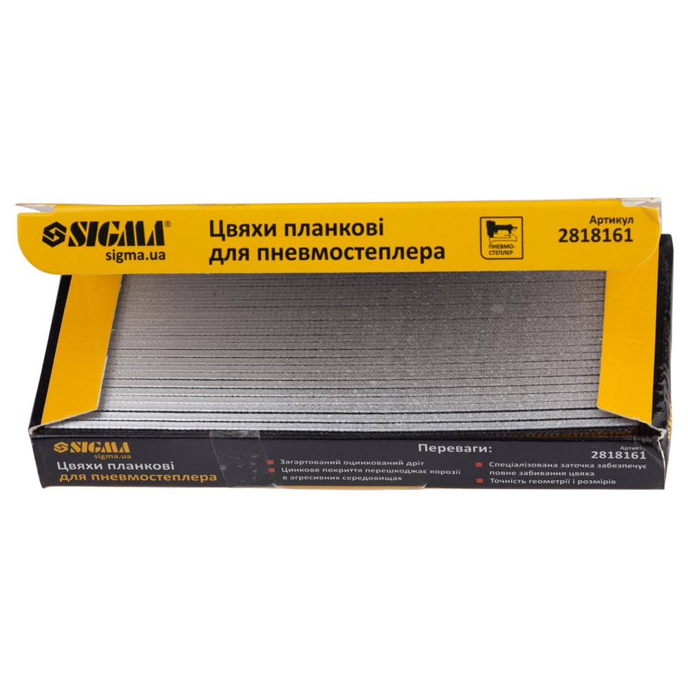 Гвозди планочные Sigma 16 х 1.25 х 1 мм для пневмостеплера 5000 шт