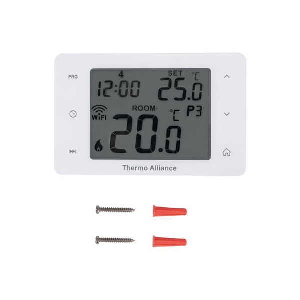 Недельный программируемый термостат Thermo Alliance ТА-2701WiFi сенсорный c WiFi
