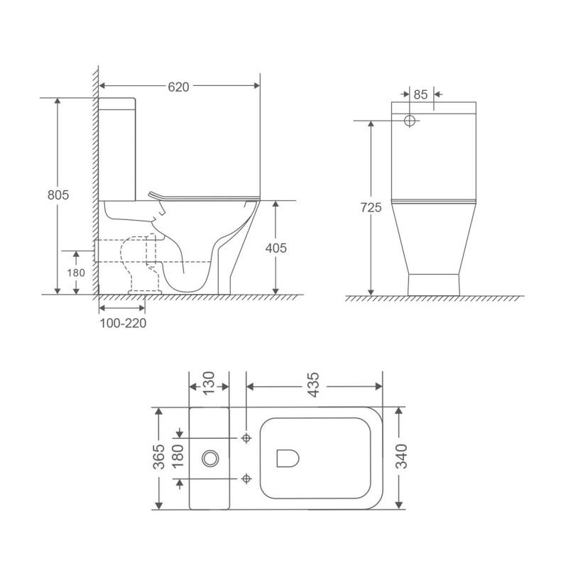 Унітаз-компакт Qtap Cardinal Ultra Quiet безобідковий із сидінням Soft-close (QT04222168AUQ3W)