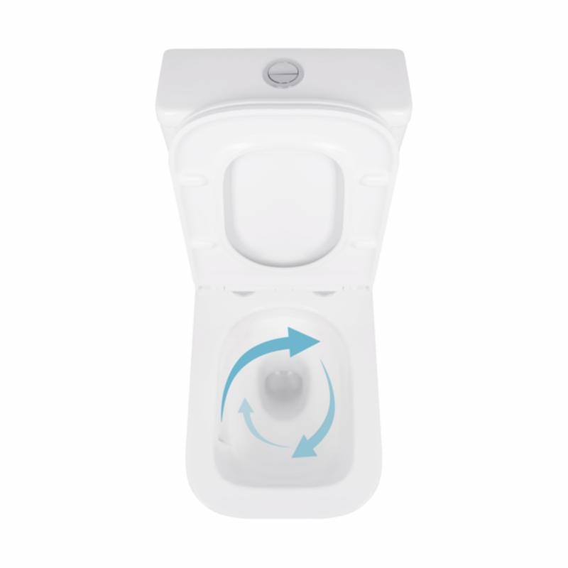 Унітаз-компакт Qtap Cardinal Ultra Quiet безобідковий із сидінням Soft-close (QT04222168AUQ3W)