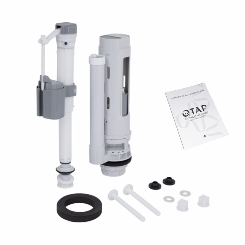 Унітаз-компакт Qtap Cardinal Ultra Quiet безобідковий із сидінням Soft-close (QT04222168AUQ3W)