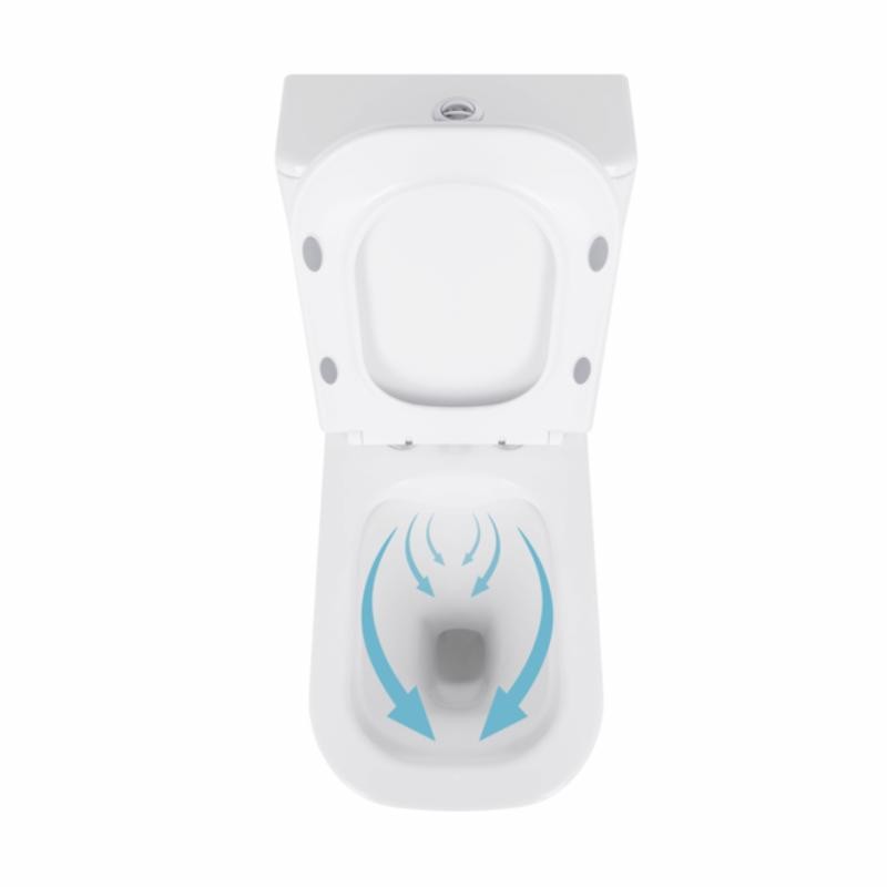 Унітаз-компакт Qtap Nando безободковий із сидінням Soft-close (QT12221222AW)