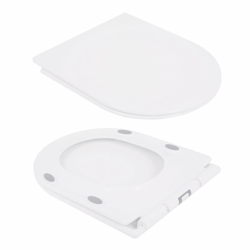 Унітаз-компакт Qtap Presto безободковий із сидінням Soft-close (QT24221217AW)
