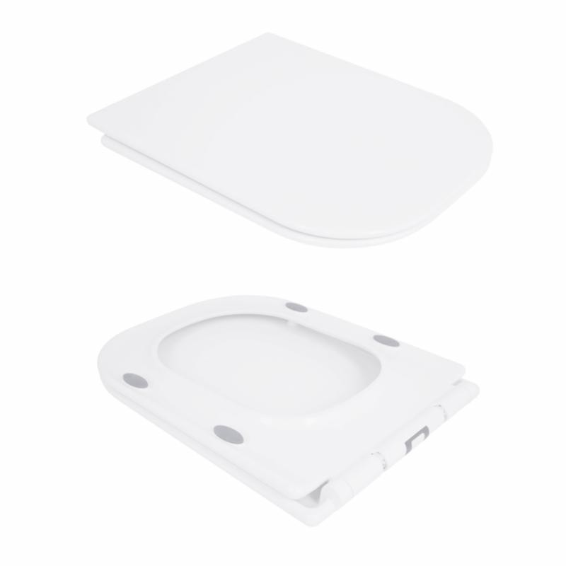 Унітаз-компакт Qtap Presto Quadro безободковий з сидінням Soft-close (QT24221215AW)