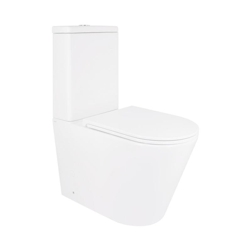 Унітаз-компакт Qtap Scorpio безободковий Ultra Quiet з сидінням Soft-close (QT14226088AW)