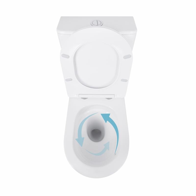 Унітаз-компакт Qtap Scorpio безободковий Ultra Quiet з сидінням Soft-close (QT14226088AW)