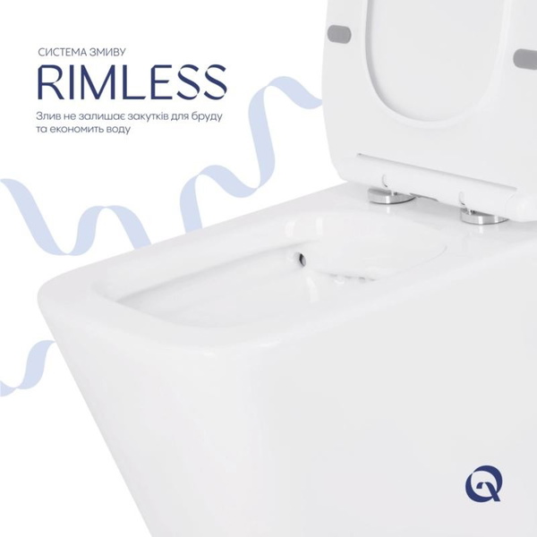 Унітаз підлоговий безободковий із сидінням Qtap Crow Eco Soft-close (QTCRO27W48750)