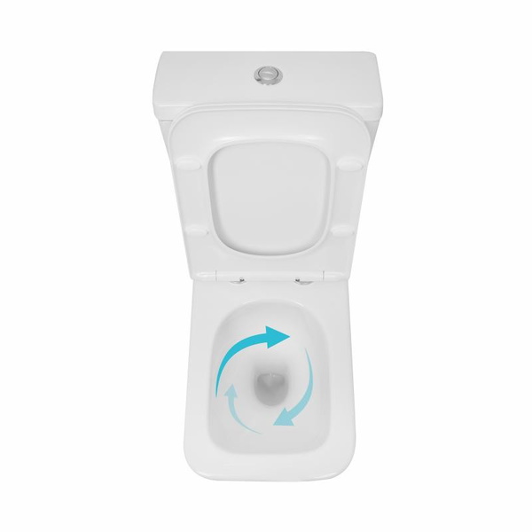 Унітаз підлоговий Qtap Crow Ultra Quiet безобідковий з сидінням Soft-close (QTCRO27W51028)