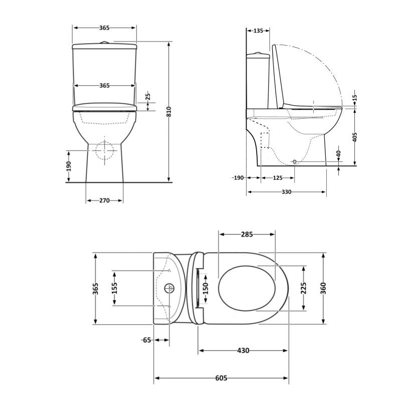 Унітаз підлоговий Qtap Dove Rimless безобідковий з сидінням Soft-close WHITE (QT06228380BW)
