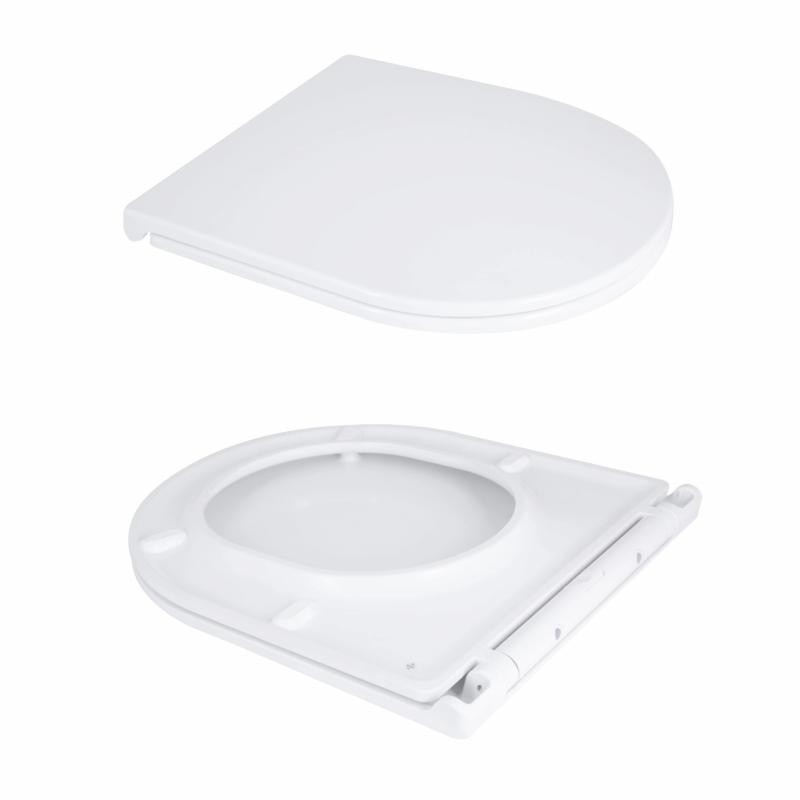 Унітаз підлоговий Qtap Dove Rimless безобідковий з сидінням Soft-close WHITE (QT06228380BW)
