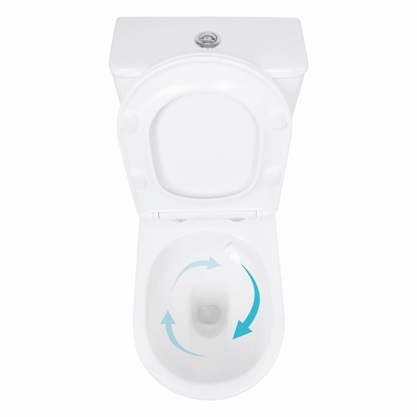 Унитаз напольный Qtap Evia Ultra Quiet 630 x 350 x 795 мм, с сиденьем Soft-close, White (QTEVI27W49258)