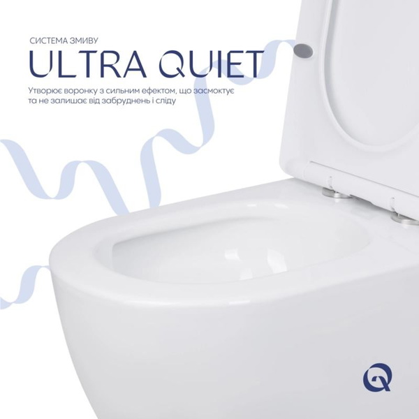 Унітаз підлоговий із сидінням Qtap Jay Eco Ultra Quiet Soft-close 640 x 360 x 835 мм White (QTJAY27W48749)