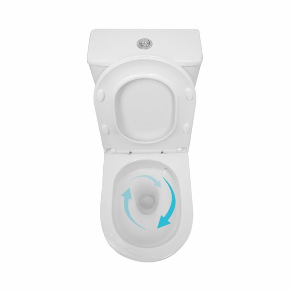 Унітаз підлоговий Qtap Presto безобідковий з сидінням Soft-close (QTPRE27W51022)