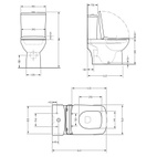 Унитаз напольный Qtap Presto Quadro безободковый с сиденьем Soft-close (QTPRE27W51021)