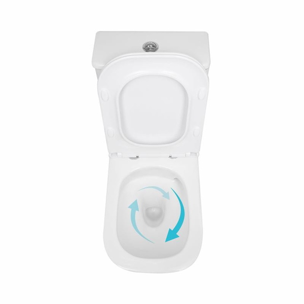Унитаз напольный Qtap Presto Quadro безободковый с сиденьем Soft-close (QTPRE27W51021)