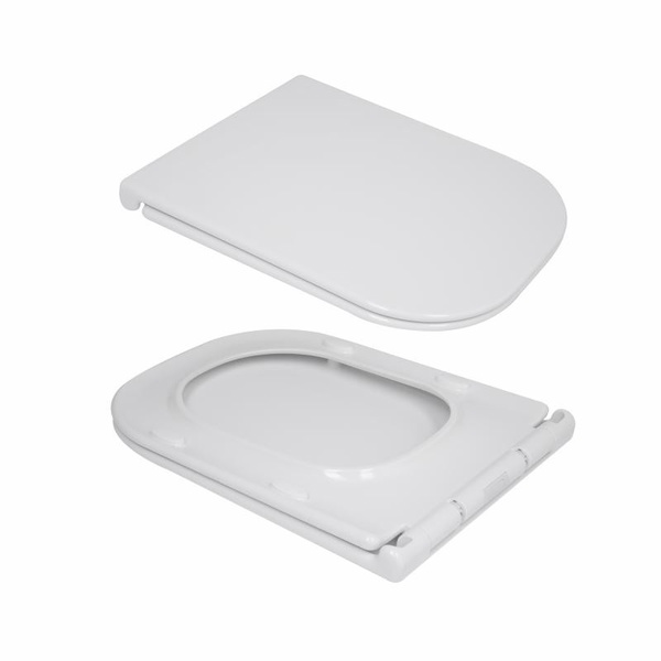 Унитаз напольный Qtap Presto Quadro безободковый с сиденьем Soft-close (QTPRE27W51021)