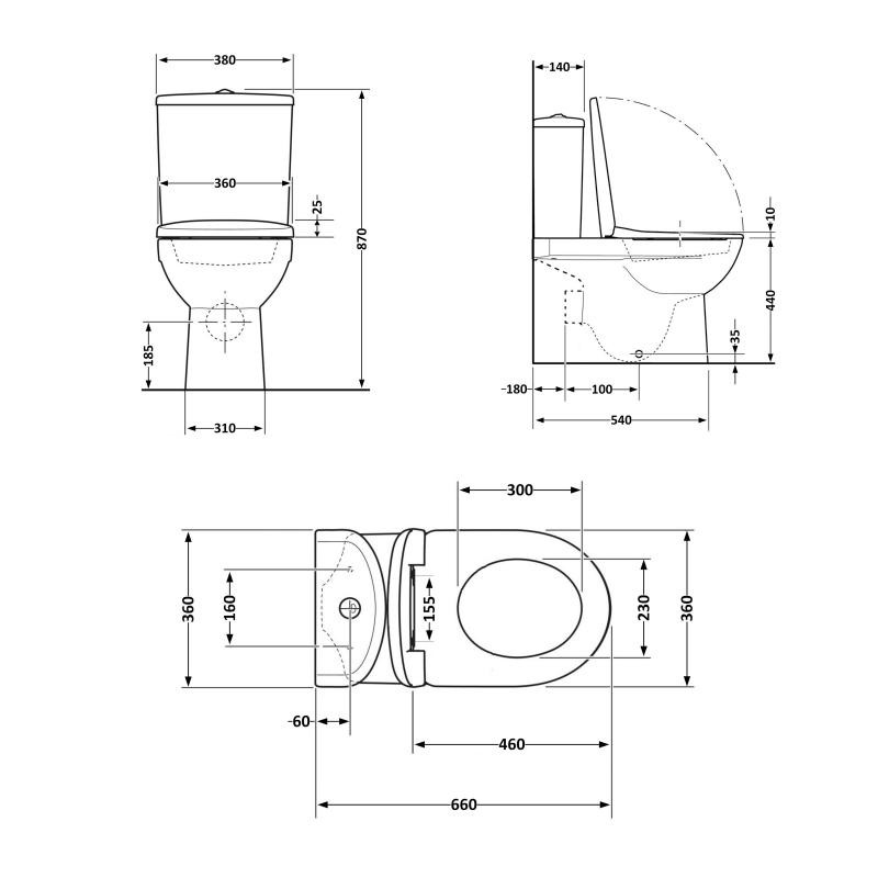 Унітаз підлоговий Qtap Robin New Ultra Quiet безобідковий з сидінням Soft-close WHITE (QT13226083AW)