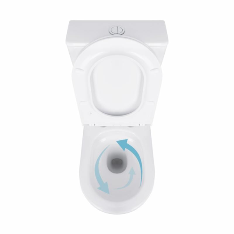 Унітаз підлоговий Qtap Robin New Ultra Quiet безобідковий з сидінням Soft-close WHITE (QT13226083AW)