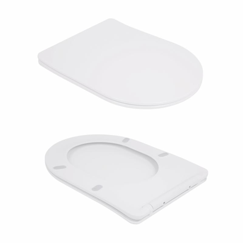 Унітаз підлоговий Qtap Robin New Ultra Quiet безобідковий з сидінням Soft-close WHITE (QT13226083AW)