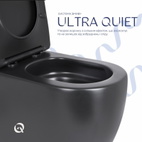 Унітаз підлоговий Qtap Robin Ultra Quiet безободковий із сидінням Soft-Close MATT BLACK (QT13226083AMB)