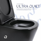 Унітаз підлоговий Qtap Scorpio Ultra Quiet безободковий із сидінням Soft-Close MATT BLACK (QT14226088AMB)