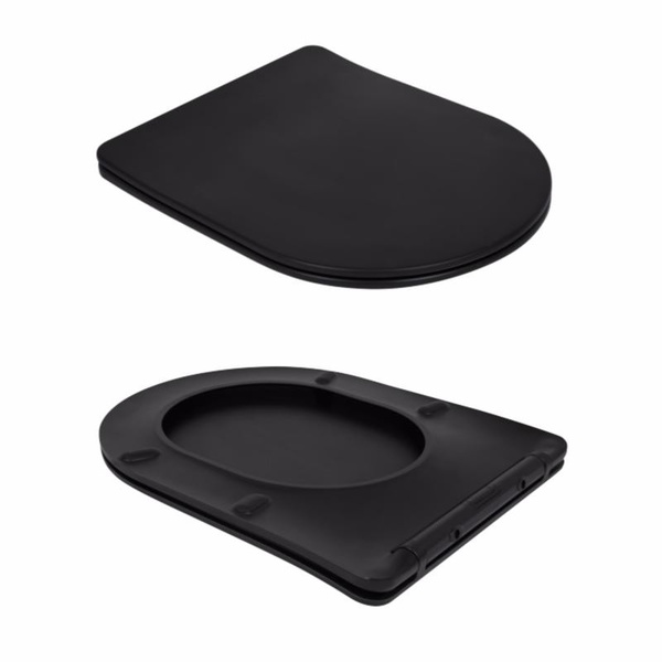Унітаз підлоговий Qtap Scorpio Ultra Quiet безободковий із сидінням Soft-Close MATT BLACK (QT14226088AMB)
