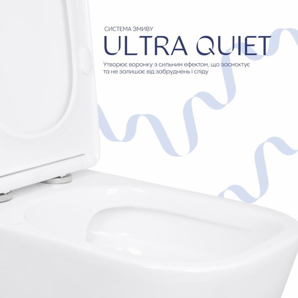 Унитаз напольный Qtap Stork Ultra Quiet 630 x 350 x 805 мм, с сиденьем Soft-close, White (QTSTO27W49260)