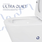 Унітаз підлоговий Qtap Swan Ultra Quiet із сидінням Soft-close 640 x 360 x 835 мм White (QT16222182TW)