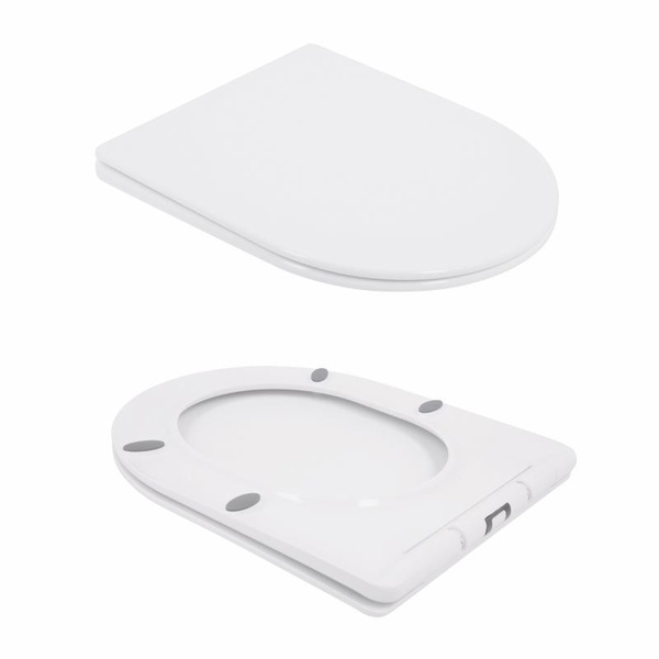Унітаз підлоговий Qtap Swan Ultra Quiet із сидінням Soft-close 640 x 360 x 835 мм White (QT16222182TW)