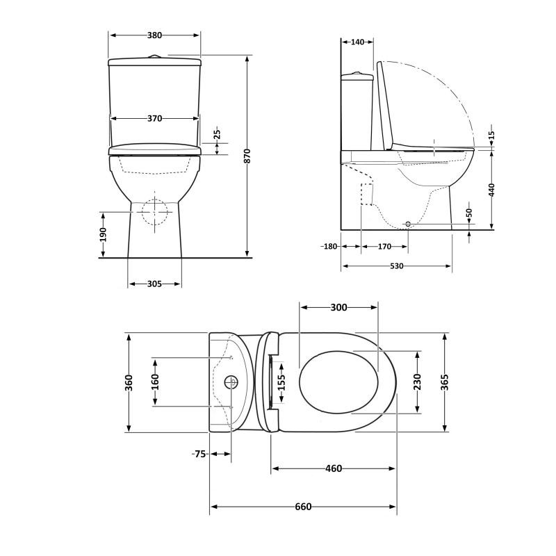 Унітаз підлоговий Qtap Virgo Ultra Quiet безобідковий з сидінням Soft-close WHITE (QT18226092AW)