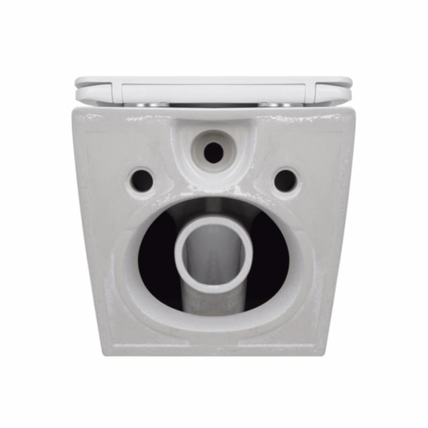 Унитаз подвесной Jay Rimless 485 x 360 x 320 мм, White, с сиденьем Slim Duroplast / Soft-close / Quick Relase Qtap (QT07335177RW)