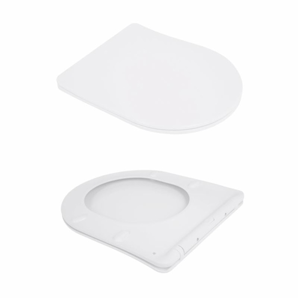 Унитаз подвесной Jay Rimless 485 x 360 x 320 мм, White, с сиденьем Slim Duroplast / Soft-close / Quick Relase Qtap (QT07335177RW)