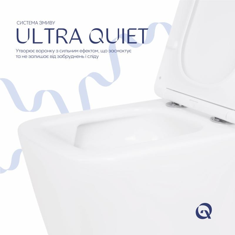 Унітаз підвісний Qtap Crow безобідковий із сидінням Soft-close (QT05335171W)