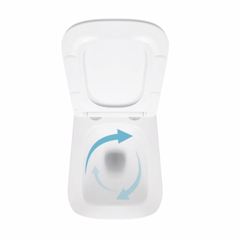 Унітаз підвісний Qtap Crow безобідковий із сидінням Soft-close (QT05335171W)