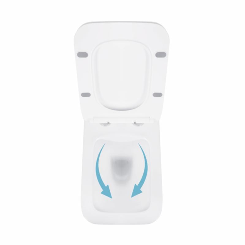 Унітаз підвісний Qtap Crow Rimless безобідковий із сидінням Soft-close (QT05335170W)