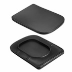 Унитаз подвесной Qtap Crow Ultra Quiet 485 x 340 x 290 мм, Matt Black, с сиденьем Slim Duroplast/ Soft-close / Quick Release (QT05335171MB)