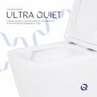 Унітаз підвісний Qtap Crow Ultra Quiet безободковий із сидінням Soft-close QT05335170W