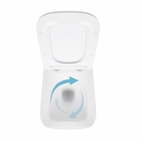 Унітаз підвісний Qtap Crow Ultra Quiet безободковий із сидінням Soft-close QT05335170W