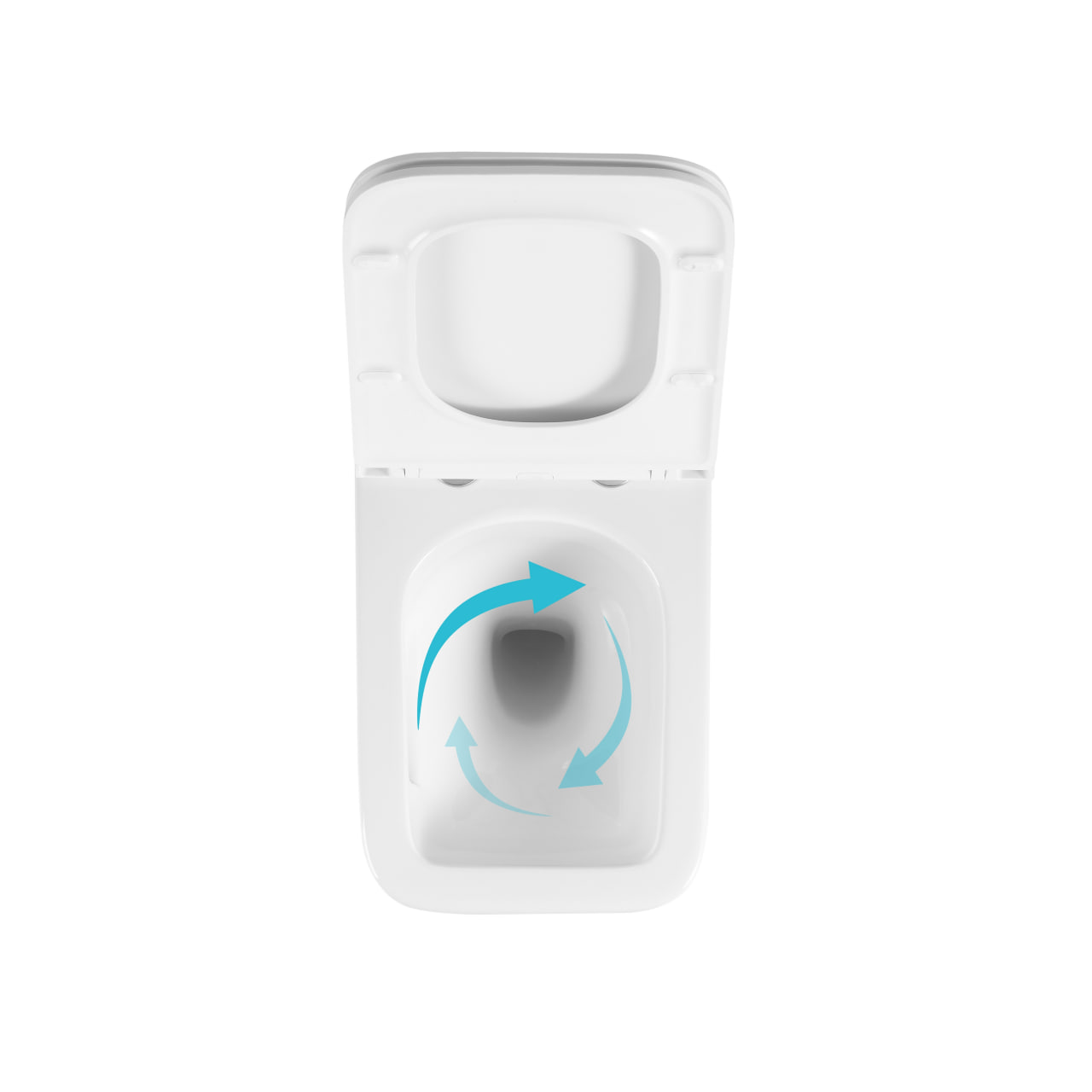 Унітаз підвісний Qtap Gemini безобідковий із сидінням Soft-close (QTGEM26W45430)