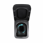 Унитаз подвесной Qtap Gemini Ultra Quiet 485 x 340 x 350 мм, Matt Black, с сиденьем Slim Duroplast / Soft-close / Quick Release (QTGEM28BLM50505)