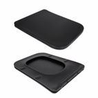 Унитаз подвесной Qtap Gemini Ultra Quiet 485 x 340 x 350 мм, Matt Black, с сиденьем Slim Duroplast / Soft-close / Quick Release (QTGEM28BLM50505)
